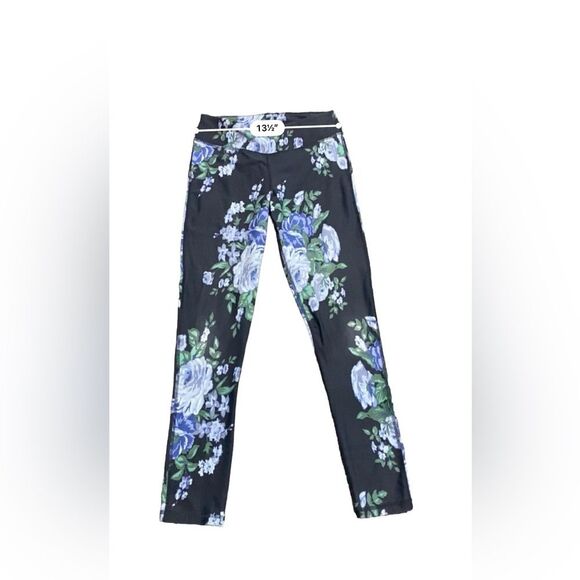 Albion Size Small Fit Intention Compression Leggings in Purple Gray Floral - Picture 8 of 8